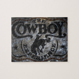 Primitive western country Horse cowboy rodeo Jigsaw Puzzle