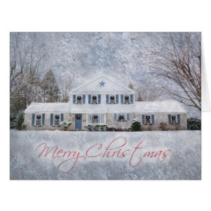 Primitive Winter Snow Country Rustic Open House