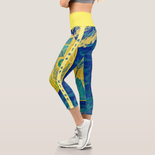 Primordial Chaos, 1906-1907 by Hilma af Klint Capri Leggings