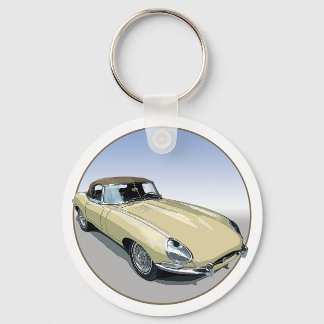 Primrose E Type Roadster Key Ring (Front)