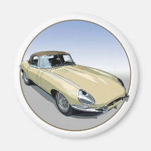 Primrose E Type Roadster Magnet