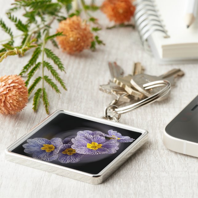 Primrose  flowers key ring (Side)