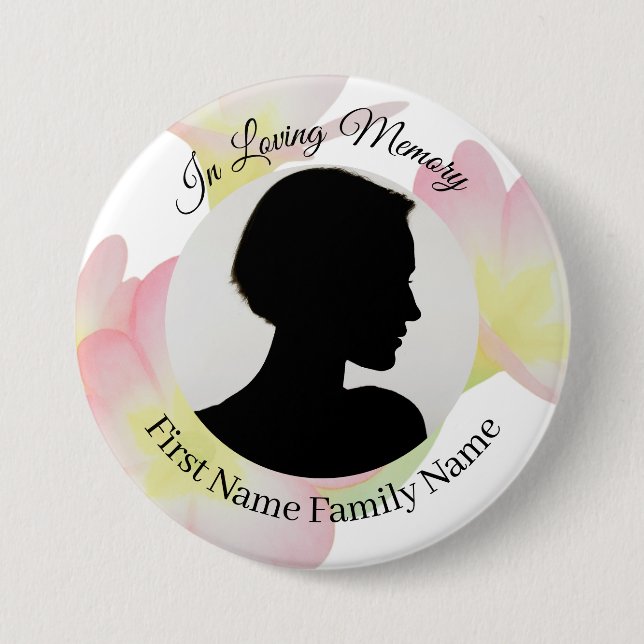Primrose memorial photo button (Front)