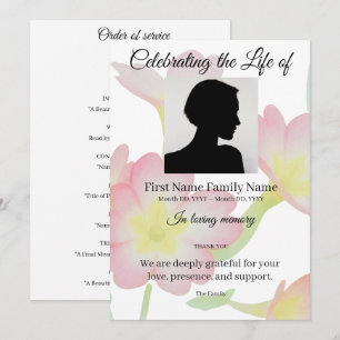 Primrose order of service invitation