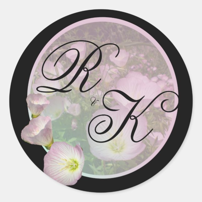 Primrose Pink Monogram Stickers (Front)