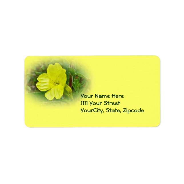 Primrose Yellow Wildflower Coordinating Items Label (Front)