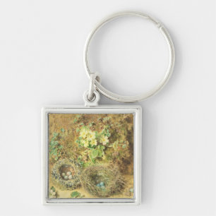 Primroses and Birds' Nests Key Ring