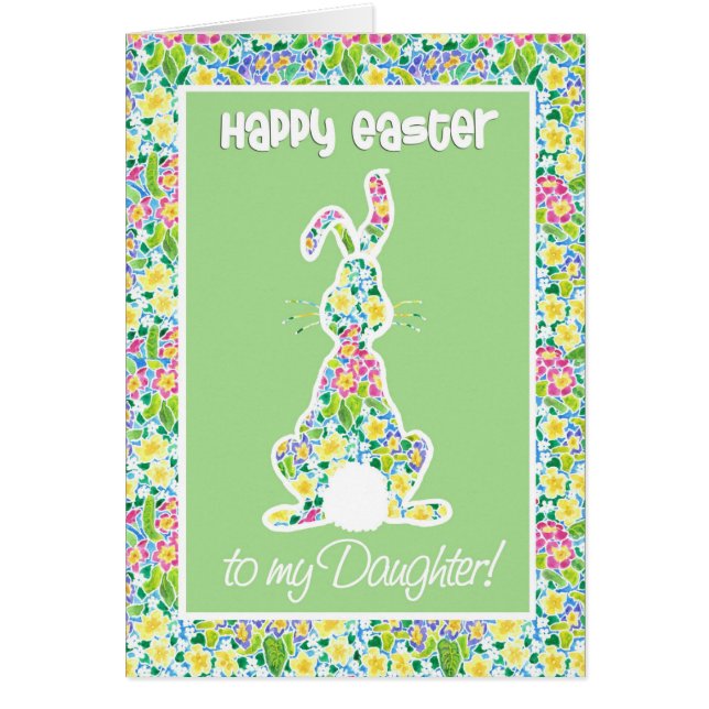 Primroses Cute Bunny Rabbit Easter for Daughter (Front)