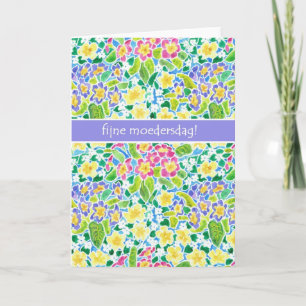 Primroses Mother's Day Card, Dutch Greeting Card