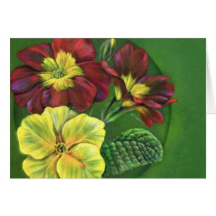 Primula primrose spring art painting