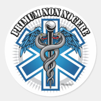 PRIMUM NON NOCERE Combat Medic Classic Round Sticker