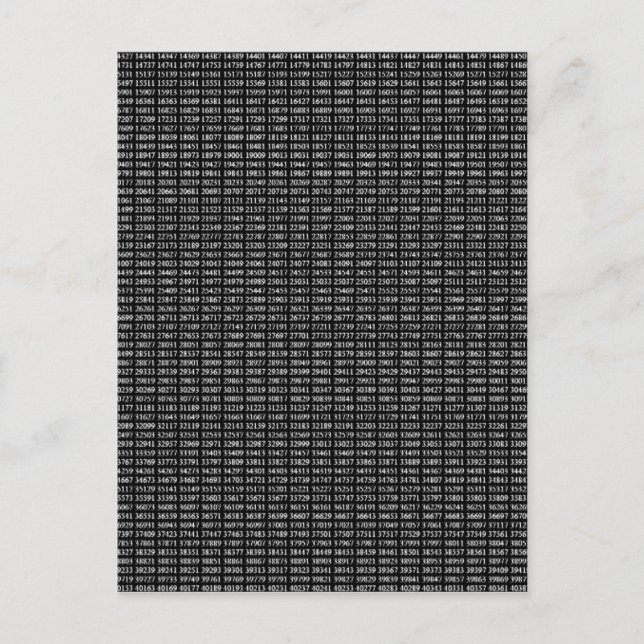 Primzahlen Postcard (Front)