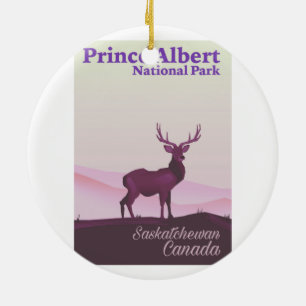 Prince Albert National Park, Saskatchewan, Canada Ceramic Tree Decoration