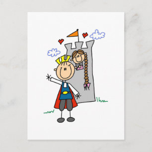 Prince and Girl in Tower Tshirts and Gifts Postcard