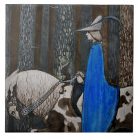 Prince and Tomten Ride Through the Woods