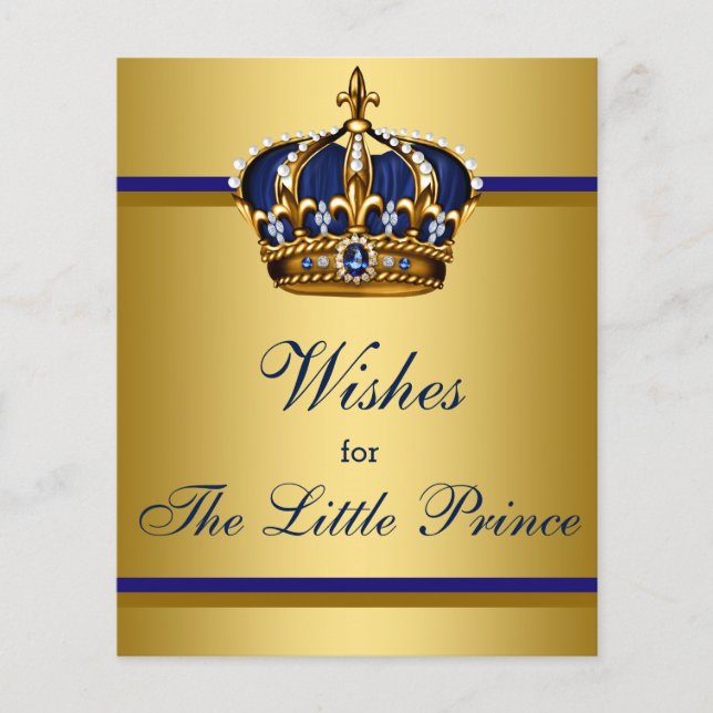 Prince Baby Shower Games Wishes For Baby Flyer (Front)