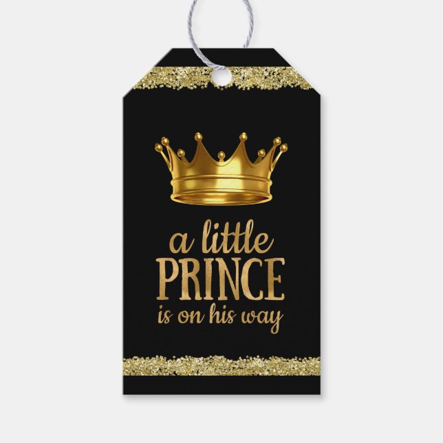 Prince Baby Shower Gift Tags (Front)