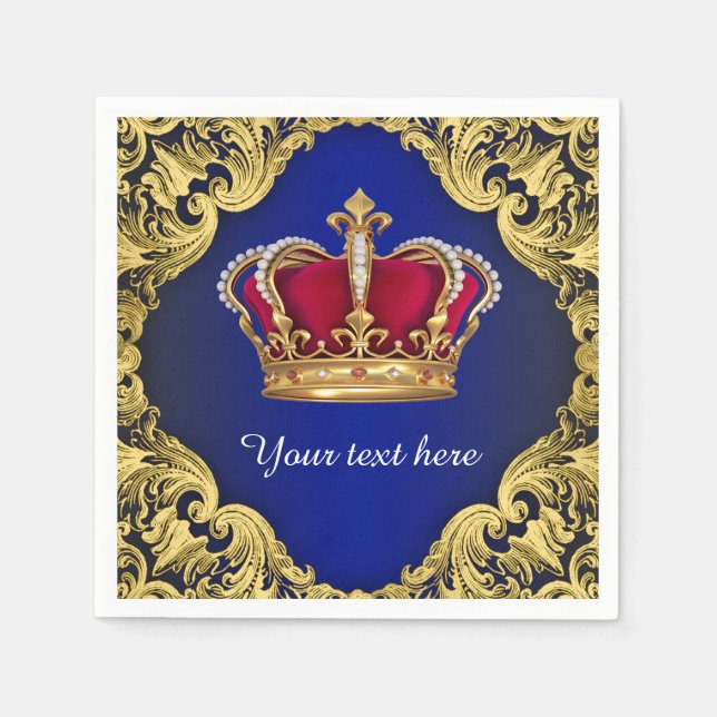 Prince Baby Shower Napkin (Front)