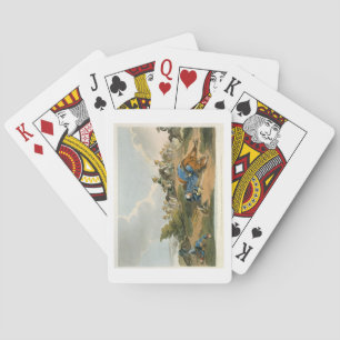 Prince Blucher under his Horse at the Battle of Wa Playing Cards