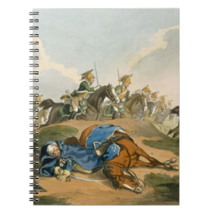 Prince Blucher under his Horse at the Battle of Wa Spiral Notebook