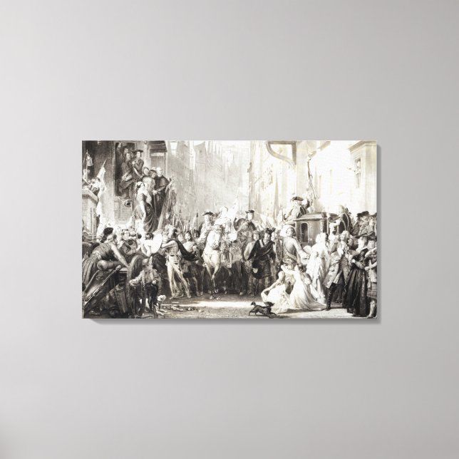 Prince Charles Edward  and the Highlanders Canvas Print (Front)