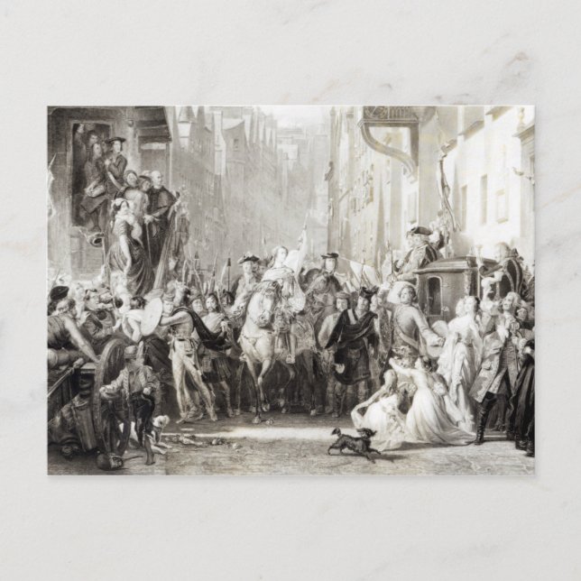 Prince Charles Edward  and the Highlanders Postcard (Front)