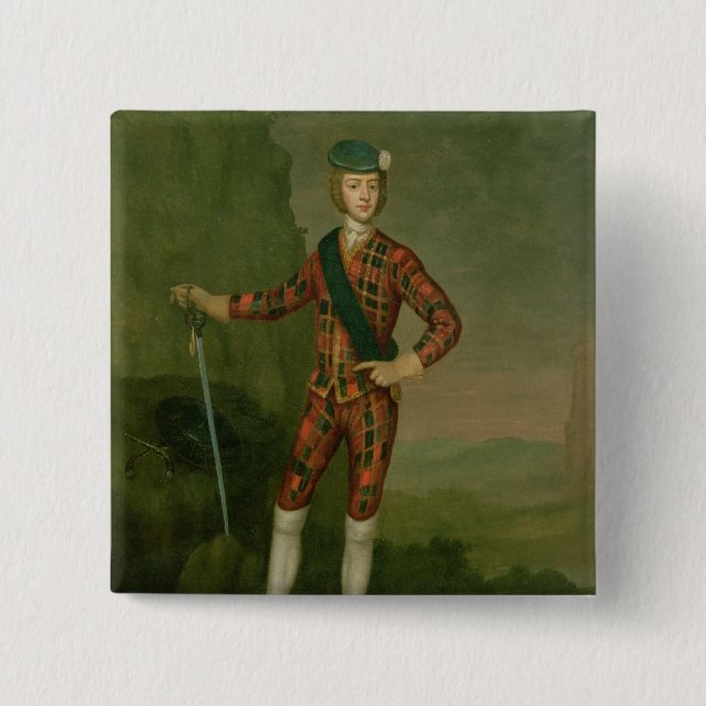 Prince Charles Edward Stuart 15 Cm Square Badge (Front)