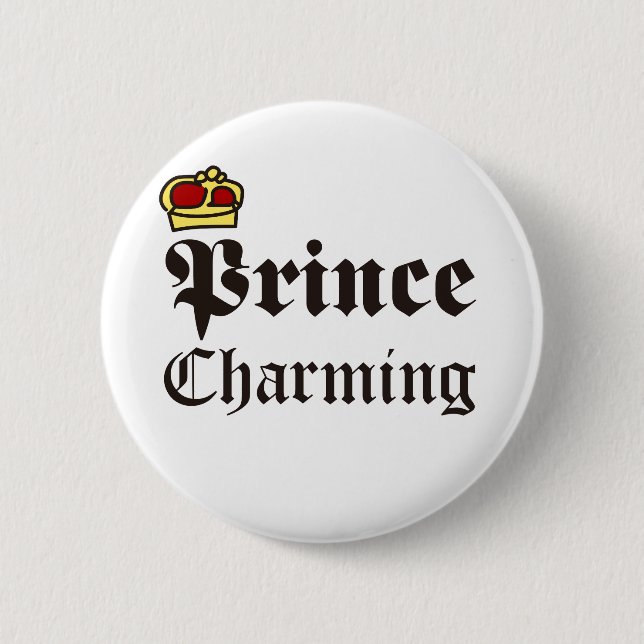 Prince Charming 6 Cm Round Badge (Front)