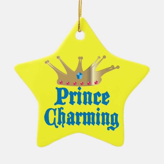 Prince Charming Ceramic Tree Decoration (Front)