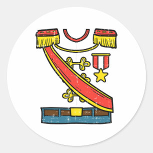 Prince Charming Costume Cute Halloween Men Boys Ki Classic Round Sticker