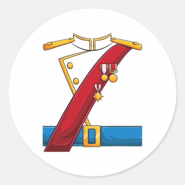 Prince Charming Costume Halloween Kids Boys Men Cu Classic Round Sticker (Front)