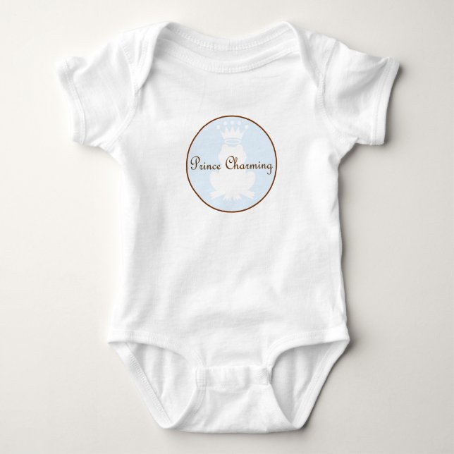 Prince Charming Frog with crown Baby Bodysuit (Front)