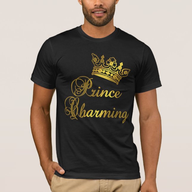 Prince Charming in Gold T-shirt for Baby or Adult (Front)