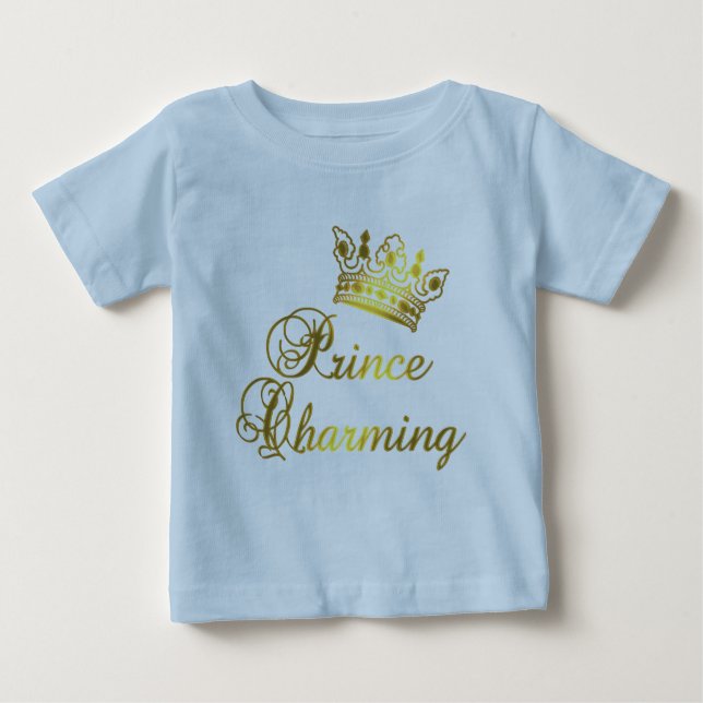 Prince Charming in Gold T-shirt for Baby or Adult (Front)