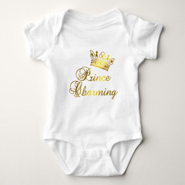 Prince Charming in Gold T-shirt for Baby or Adult Bodysuit (Front)