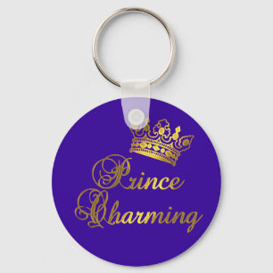 Prince Charming in Gold T-shirt for Baby or Adult Key Ring