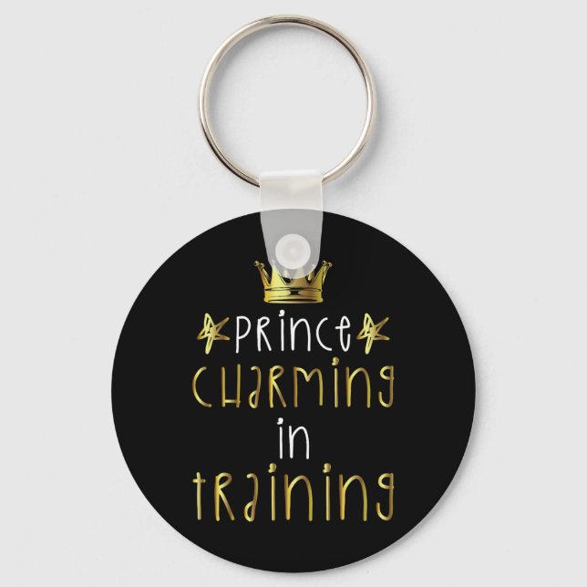 Prince Charming In Training Hero Halloween Lazy Co Key Ring (Front)