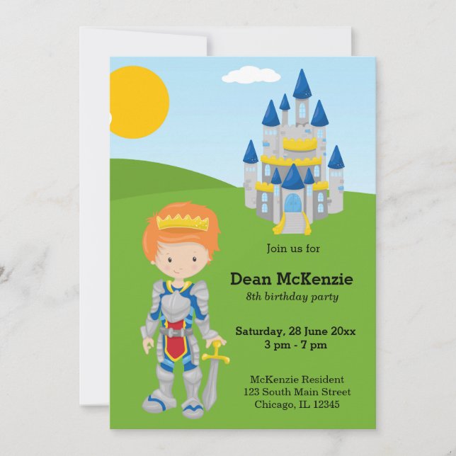 Prince Charming Invitation (Front)
