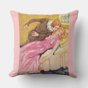 Prince Charming kissing Sleeping Beauty Cushion