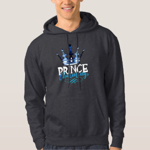Prince Charming we love you! groovy blue crown dad Hoodie