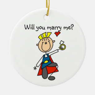 Prince Charming Will You Marry Me Ceramic Tree Decoration