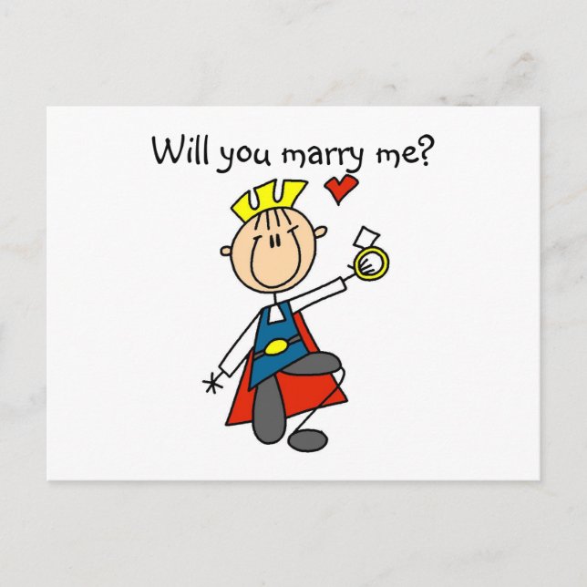 Prince Charming Will You Marry Me Postcard (Front)