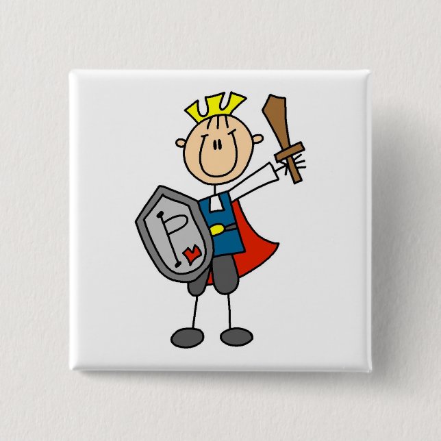 Prince Charming With Sword 15 Cm Square Badge (Front)