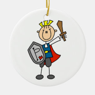 Prince Charming With Sword Ceramic Tree Decoration