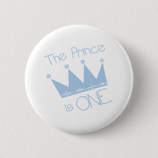Prince Crown 1st Birthday 6 Cm Round Badge