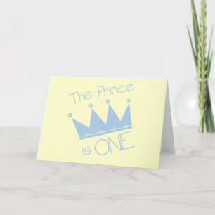 Prince Crown 1st Birthday Tshirts and gifts Card