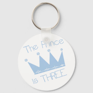 Prince Crown 3rd Birthday Tshirts and Gifts Key Ring