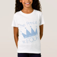 Prince Crown 4th Birthday Tshirts and Gifts