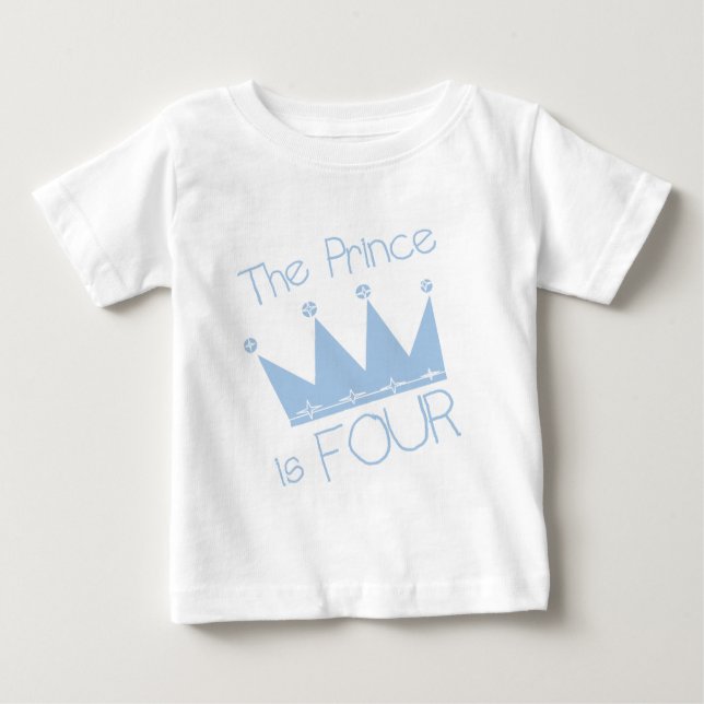 Prince Crown 4th Birthday Tshirts and Gifts (Front)