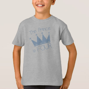 Prince Crown 4th Birthday Tshirts and Gifts
